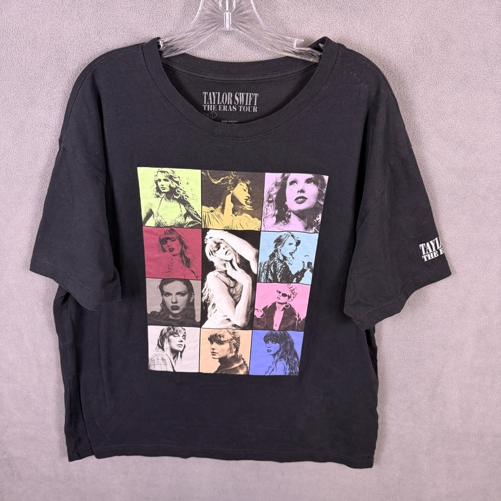 Taylor Swift The Eras Tour T-Shirt Official Merch SIZE 2XL Black Clean EUC